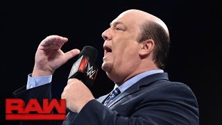 Paul Heyman reveals that Brock Lesnar is ready for Goldberg: Raw, Oct. 10, 2016
