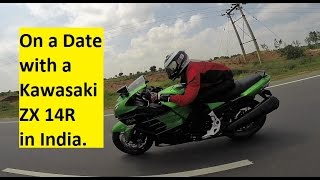 On a Date with a ZX 14R Kawasaki in India, Hyderabad.