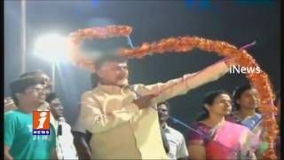 Chandrababu Participated in Diwali Celebrations at Vijayawada Sangamam - iNews
