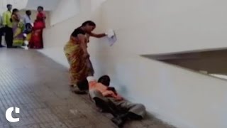 Woman Drags Husband to the Hospital in Andhra Pradesh