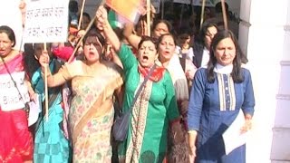 भारत बंद : सरकार के समर्थन में दिल्ली बीजेपी महिला मोर्चा ने निकाला मार्च