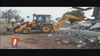 Officials Demolishing Illegal Constructions Ranga Reddy District iNews