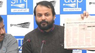 Aap Leader Ashish Khetan Briefs Media on Black Money worth 3 lack crore was banned into white