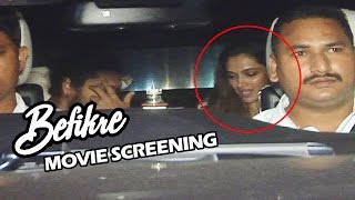 Deepika Padukone At Ranveer-Vaani's Befikre Movie Screening