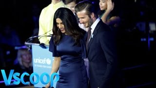 Priyanka Chopra Shares Stage with David Beckham As UNICEF Global Goodwill Ambassador #Vscoop