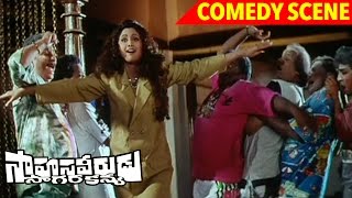 Babu Mohan And Brahmanandam Gang Comedy With Shilpa Shetty - Sahasa Veerudu Sagara Kanya