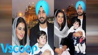 Harbhajan Singh & Geeta Basra's Daughter Hinaya's First Public Appearance #Vscoop