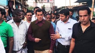 Salman Khan VISITS SLUMS In Aarey Colony | Drive Against Open Defecation