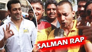 Salman Khan RAP By A CRAZY FAN - Must Watch - 51st Birthday Celebration Outside Galaxy