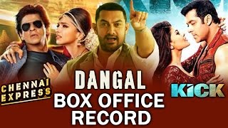 Aamir's DANGAL BEATS Salman's KICK & Shahrukh's Chennai Express - BOX OFFICE Record