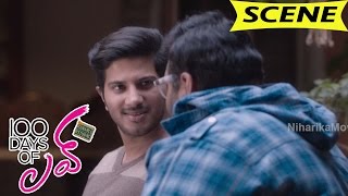 Sekhar Menon And Dulquer Salmaan Tries To Find Nithya With Photos - 100 Days Of Love Movie Scenes