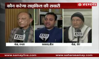 Mazid Manon,Sambit Patra and Sharad Yadav over coup by Akhilesh in SP