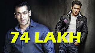 Superstar Salman Khan EARNS Rs. 74 LAKH Per Day
