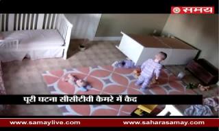 2 year Boy rescues his twin from fallen dresser