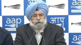 Aap Leader Hs Phoolka Briefs Media on Navjot Singh Sidhu Joining Congress Party