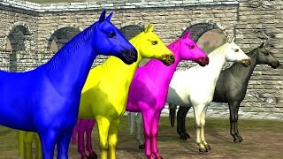 Colours Song For Kids - Colour Horses Kids Rhymes - Childrens Rhymes - TSP Kids Rhymes