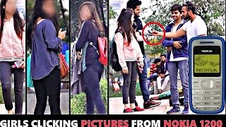 HOT Girls Clicking Pictures From NOKIA 1100 prank ( pranks in India)