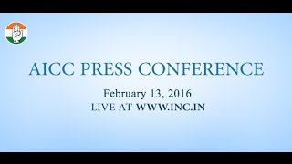 Live : AICC Press Conference on 13 Feb 2016