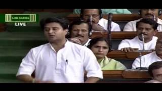Jyotiraditya Madhavrao Scindia speech in Lok Sabha, May 6, 2016