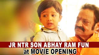 Jr.NTR Son Abhay Ram Fun At Movie Opening Jr.NTR | Hari Krishna | Kalyan Ram