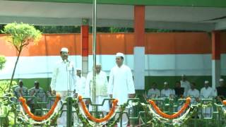 Congress vice  President Rahul Gandhi unfurled the National Flag at the AICC headquarters