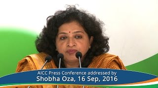 Press Conference by Shobha Oza at Congress HQ.