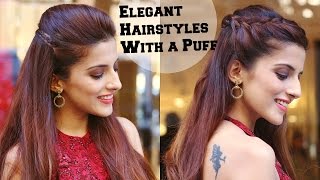 2 Min Elegant Hairstyles With A Puff For A Cocktail Party Hairstyles For Indian Wedding Occasions Video Id 331c919a7939 Veblr Mobile