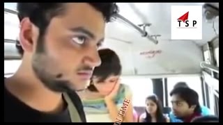 Girl slap a boy and Then Boy slap a Girl in a bus - Top Funny Videos - Whatsapp Funny Videos