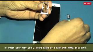 How to insert Sim and Memory card in Intex GenX Mobile Phone
