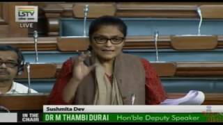 Sushmita Dev on The National Institutes of Technology, Science Education and Research Bill, 2016