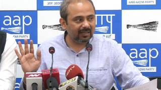 Aap Delhi Convenor Dilip Pandey briefs Media that fare elections should be held in MCD election