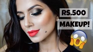 500Rs MAKEUP CHALLENGE/Full face makeup using products less than Rs.500