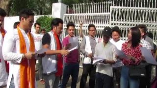Indian students stage anti-China protest