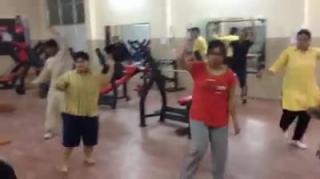 Exercise with fun in fitness curves gym ,,,, members…
