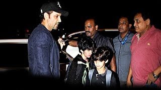 Hrithik Roshan Leaves For London Vacation With Kids Hrehaan & Hridhaan