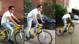 Salman Riding Being Human Cycle On Streets - NEW VIDEO