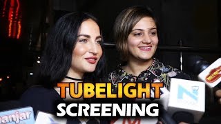 Elli Avram & Salman's Sister Shweta Rohira At Tubelight Movie Screening