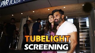 Sunil Shetty & Athiya Shetty At Salman Khan's Tubelight Screening