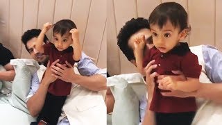 Varun Dhawan PLAYS With Salman's Nephew AHIL At Eid Party