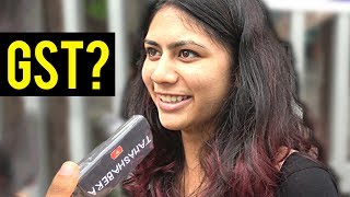 Cute Girls on GST - Asking Strangers What is GST TAX July 2017 in India