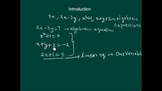 Linear Equation with one Variable : Tutorial For class 8