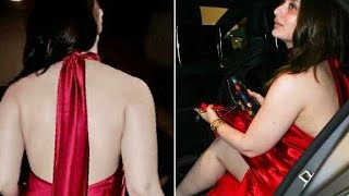 Oops Mommy Kareena Kapoor Looks Red H0t Queen in Silky Red Exposing Gown