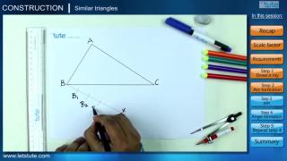 How To Construct A Triangle Similar To A Given Triangle | Letstute