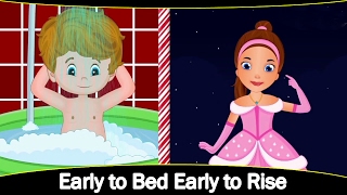 Early to bed early to rise | Cartoon/Animatd Rhymes for Kids | English Rhyme | StoryAtoZ.com