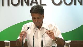 AICC Press Briefing By Manish Tewari at Congress HQ, August 29, 2017