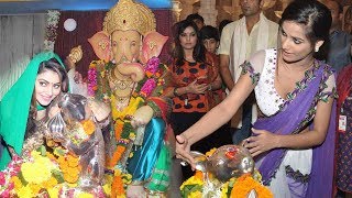 Urvashi Rautela, Poonam pandey, Bappi Lahiri Visit To Andheri Cha Raja | Ganesh Utsav 2017