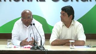 AICC Press Briefing by Mallikarjun Kharge and RPN Singh at Congress HQ, September 14, 2017