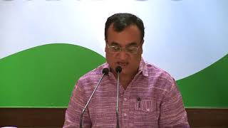 AICC Press Briefing by Ajay Maken at Congress HQ , September 15, 2017