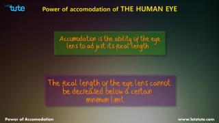 Power of Accomodation of Human Eye | Letstute