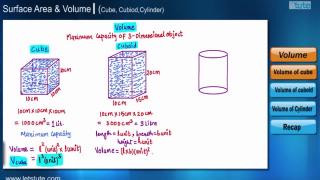 Volume of Cube, Cuboid and Cylinder | Mensuration | Letstute